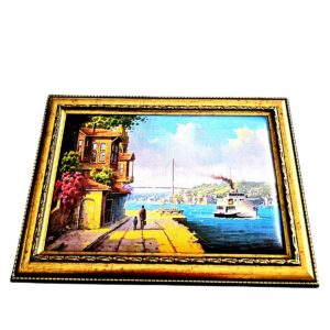 LB 24 GÖZLÜ KANVAS ALTIN VARAK EL İŞÇİLİĞİ - 3008