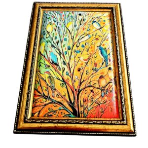 LB 24 GÖZLÜ KANVAS ALTIN VARAK EL İŞÇİLİĞİ - 3010