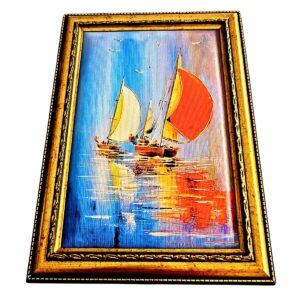 LB 24 GÖZLÜ KANVAS ALTIN VARAK EL İŞÇİLİĞİ - 3017