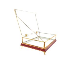 KDD BORDO-VİŞNE ÇİFT KATLI ALTIN 30*20 CM KULPSUZ AYAKLI -21