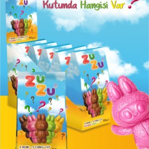 ZUZU LABUBU 80 GR (ADET FİYATI 140 TL'DİR. DİSPLAY İÇİ 5 ADETTİR , HER DİSPLAY İÇİNDE 5 RENK VARDIR. DİSPLAY BÖLÜNMEMEKTEDİR)